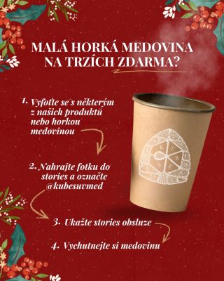 🔥 Horká medovina zdarma? Zastavte se u našeho stánku na @vanocni_olomouc, vyfoťte se s některým z našich medových produktů...